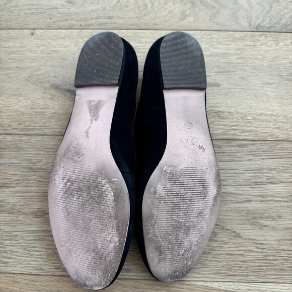 JCREW Black Suede Classic Penny Loafer Size 7.5 - Picture 7 of 11